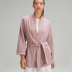 Lululemon Ribbed Softstreme Belted Wrap - Twilight Rose SZ 6